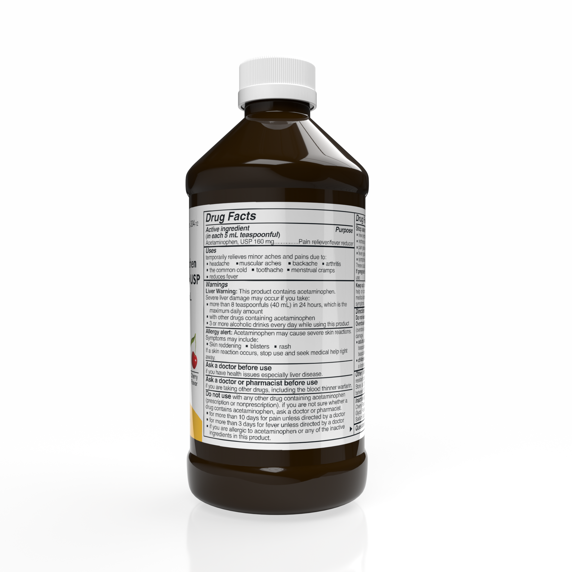 Children's Acetaminophen Oral Suspension USP 160 mg / 5 mL — Berry