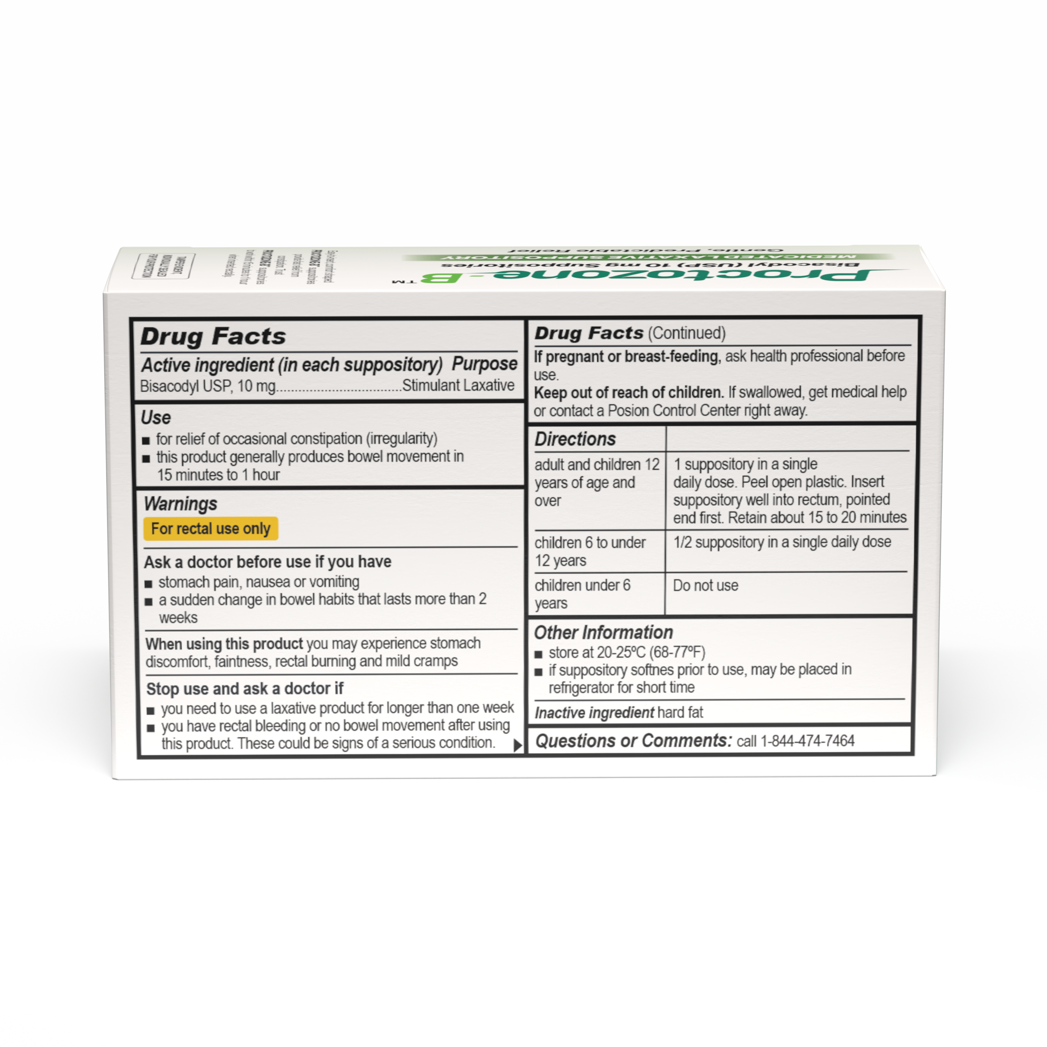 Proctozone-B™ Bisocodyl USP Suppositories 10 mg