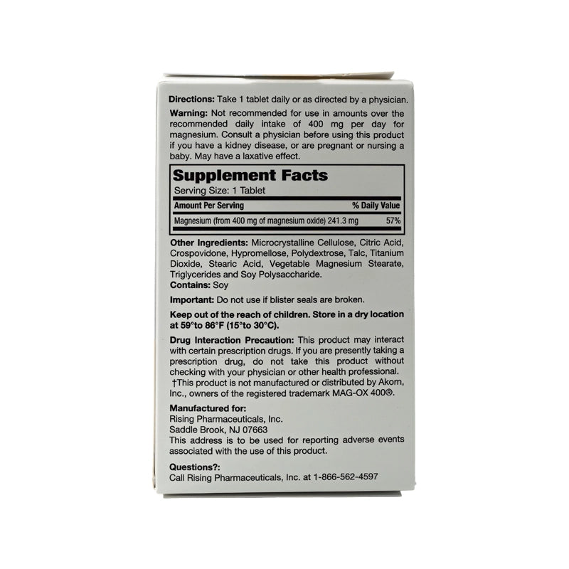 Magnesium-Oxide™ 400 mg Tablets