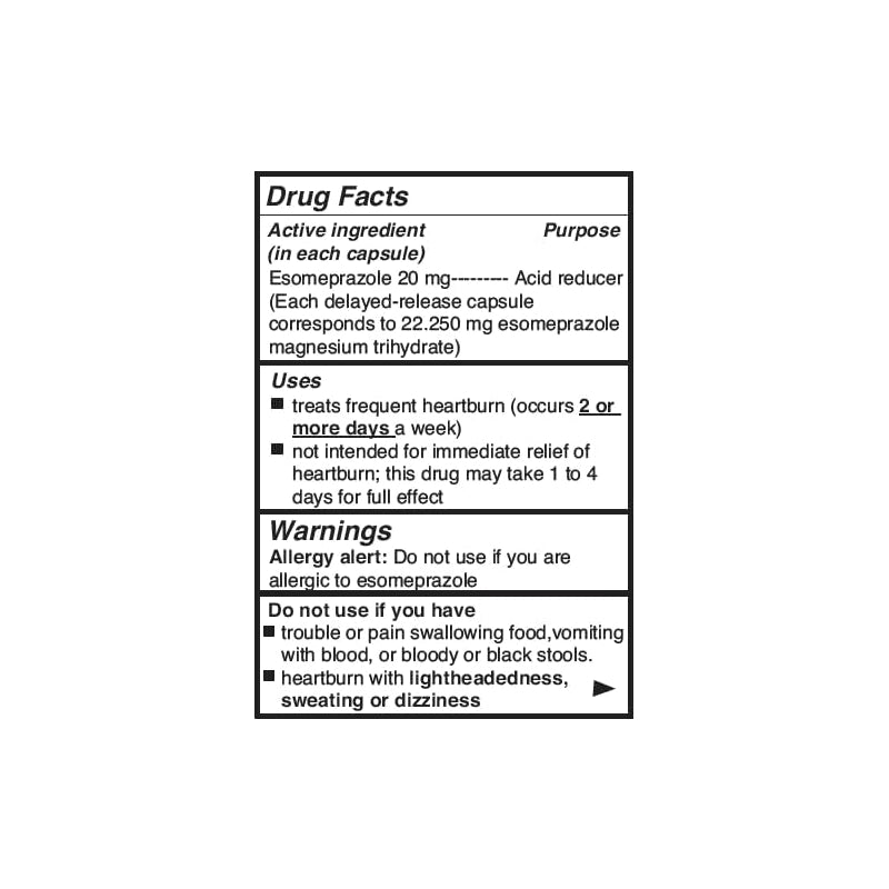 Esomeprazole Magnesium Delayed Release Capsules USP 20 mg