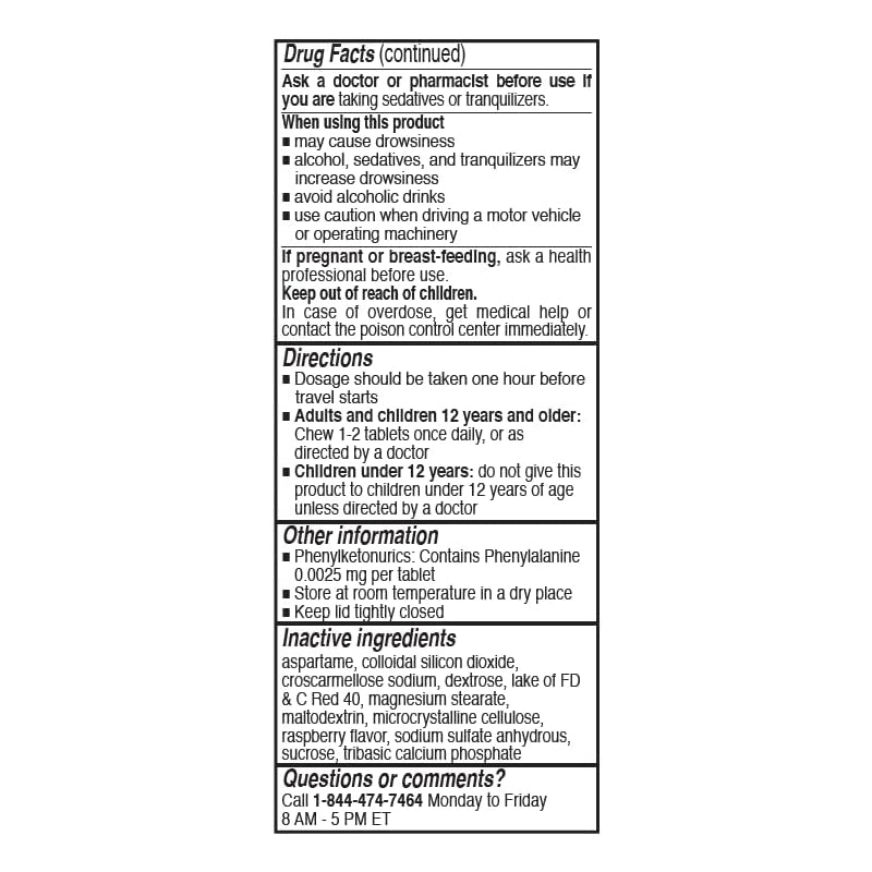Meclizine HCl 25 mg Tablets — Motion Sickness Relief
