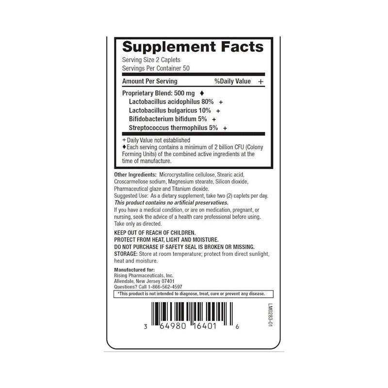 Risa-Bid™ Probiotic Caplets — 2 Billion CFU