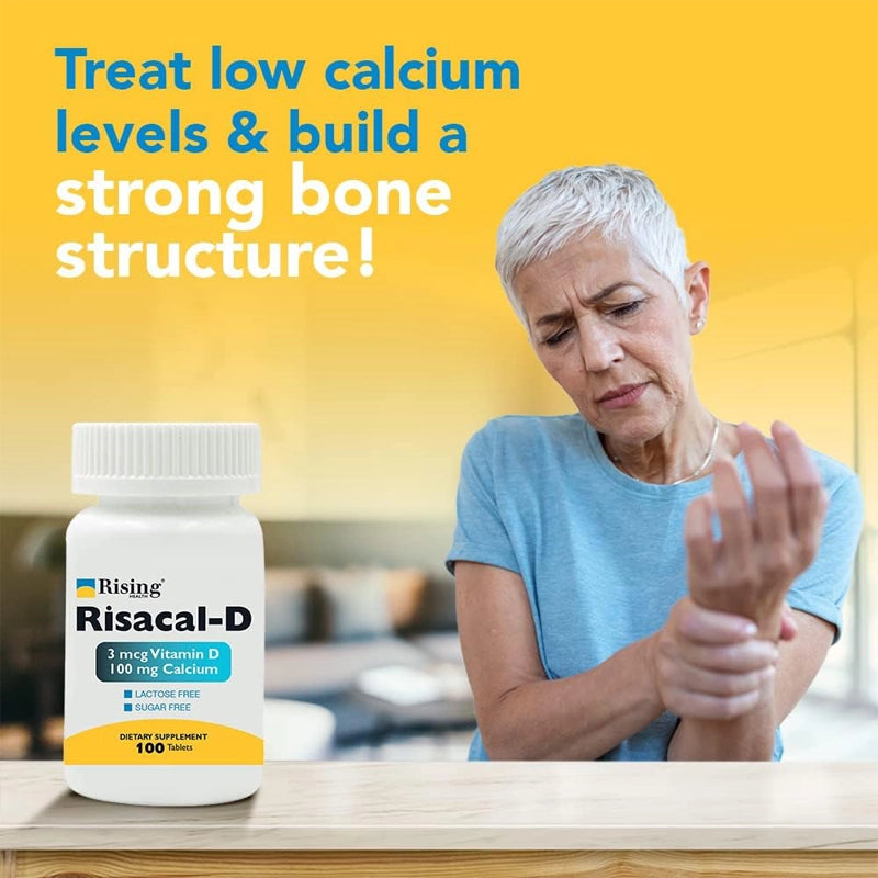 Risacal-D Calcium 100 mg + Phosphorus + Vitamin D3 Tablets