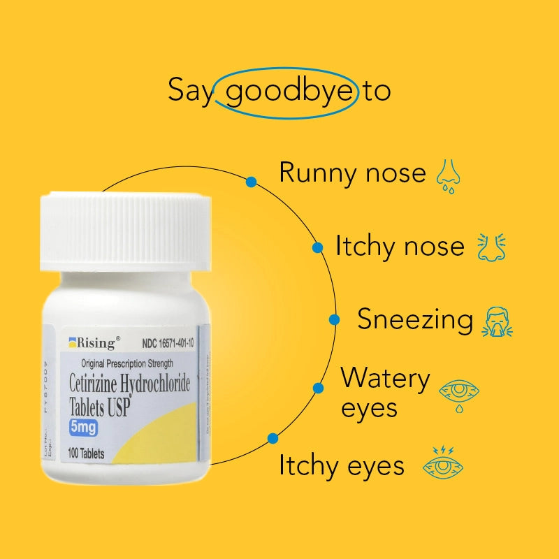 Cetirizine HCl Antihistamine Tablets USP 5 mg