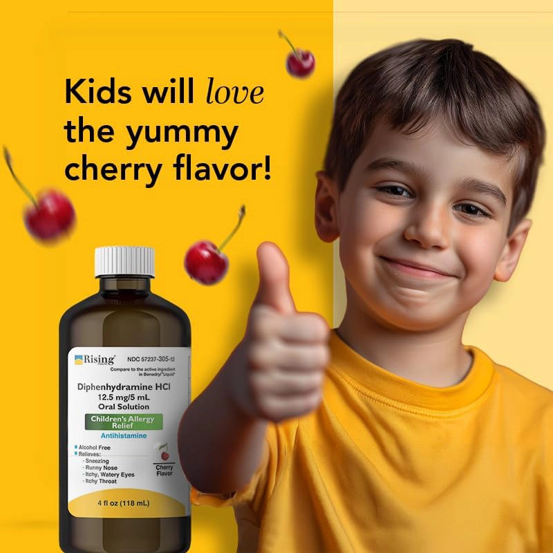 Diphenhydramine HCl Oral Solution 12.5 mg / 5 mL — Cherry