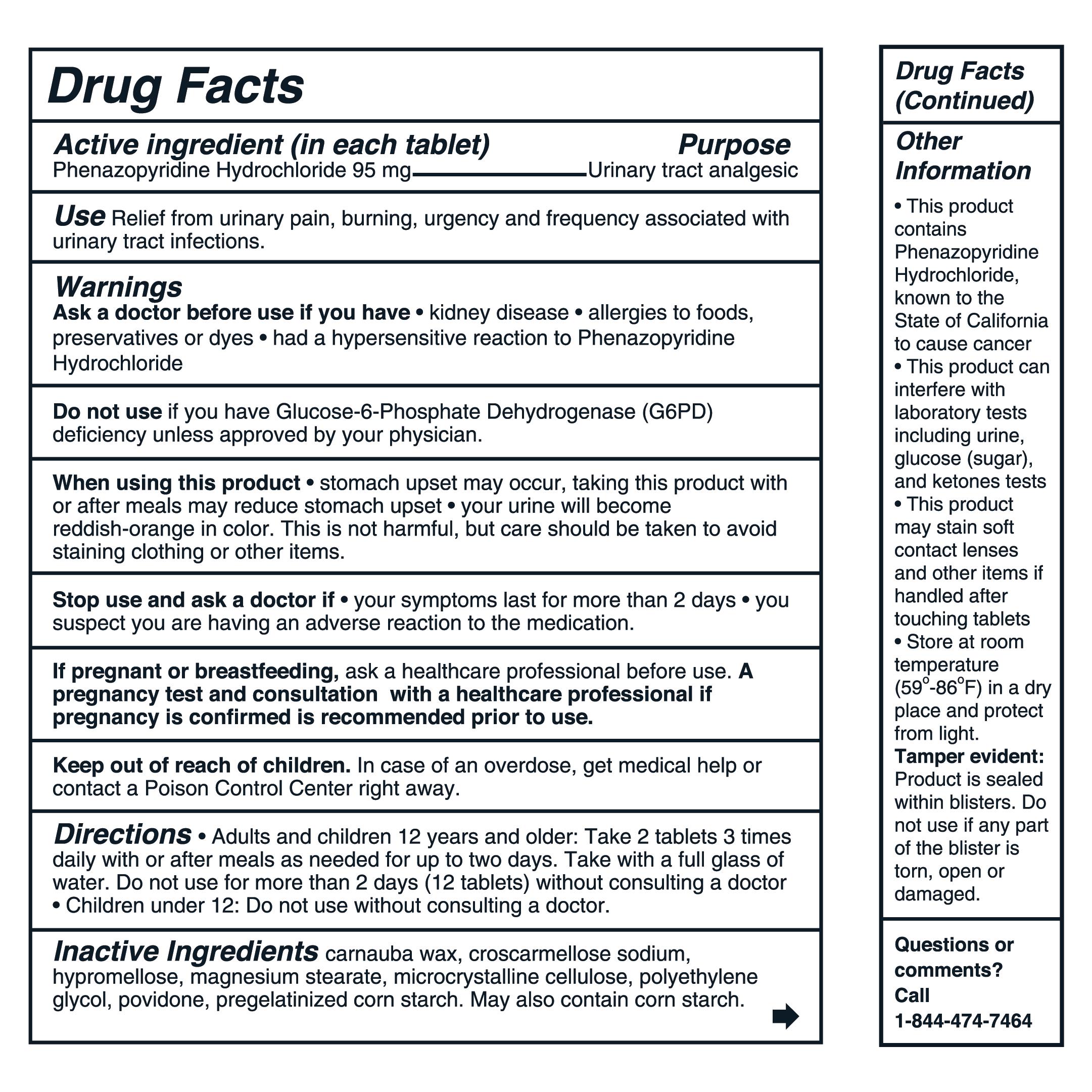 URO-PAIN™ Urinary Pain Relief Tablets 95 mg