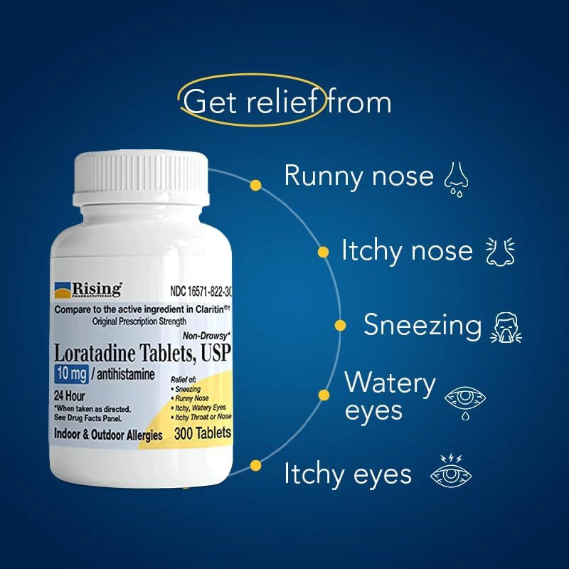 Loratadine 10 mg Non-Drowsy Antihistamine Tablets