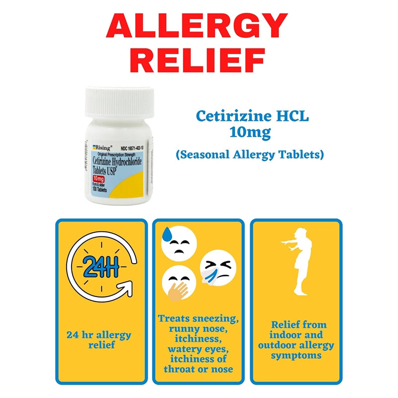 Cetirizine HCl Antihistamine Tablets USP 10 mg