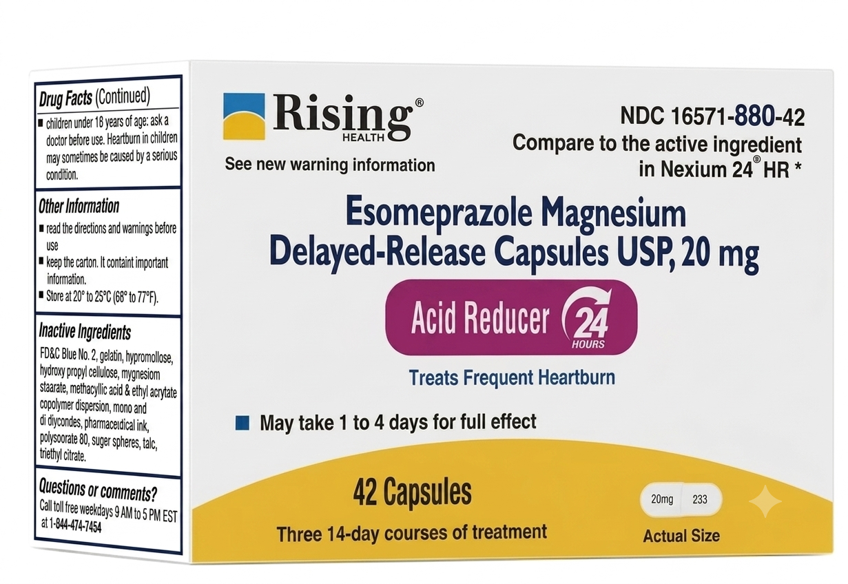 Esomeprazole Magnesium Delayed Release Capsules USP 20 mg