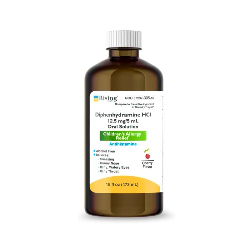Diphenhydramine HCl Oral Solution 12.5 mg / 5 mL — Cherry