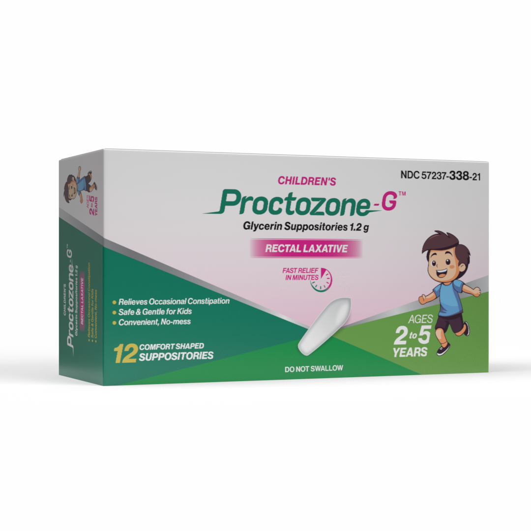 Proctozone-G™ Glycerin Suppositories 1.2 g (Pediatric)