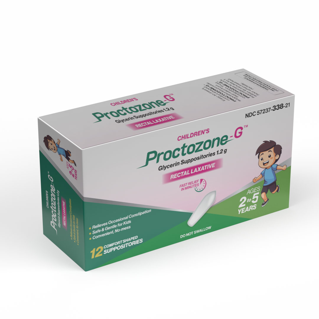Proctozone-G™ Glycerin Suppositories 1.2 g (Pediatric)