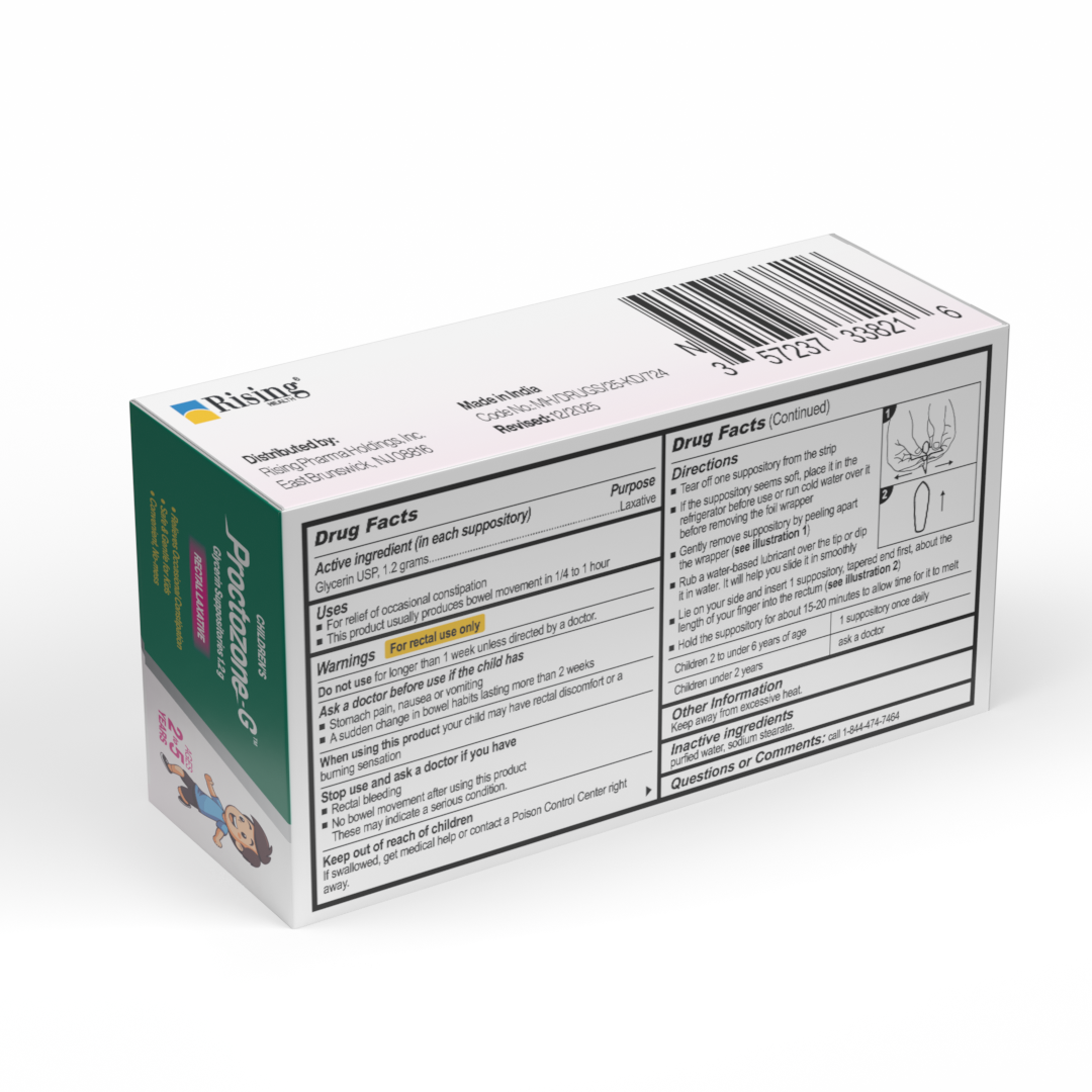 Proctozone-G™ Glycerin Suppositories 1.2 g (Pediatric)