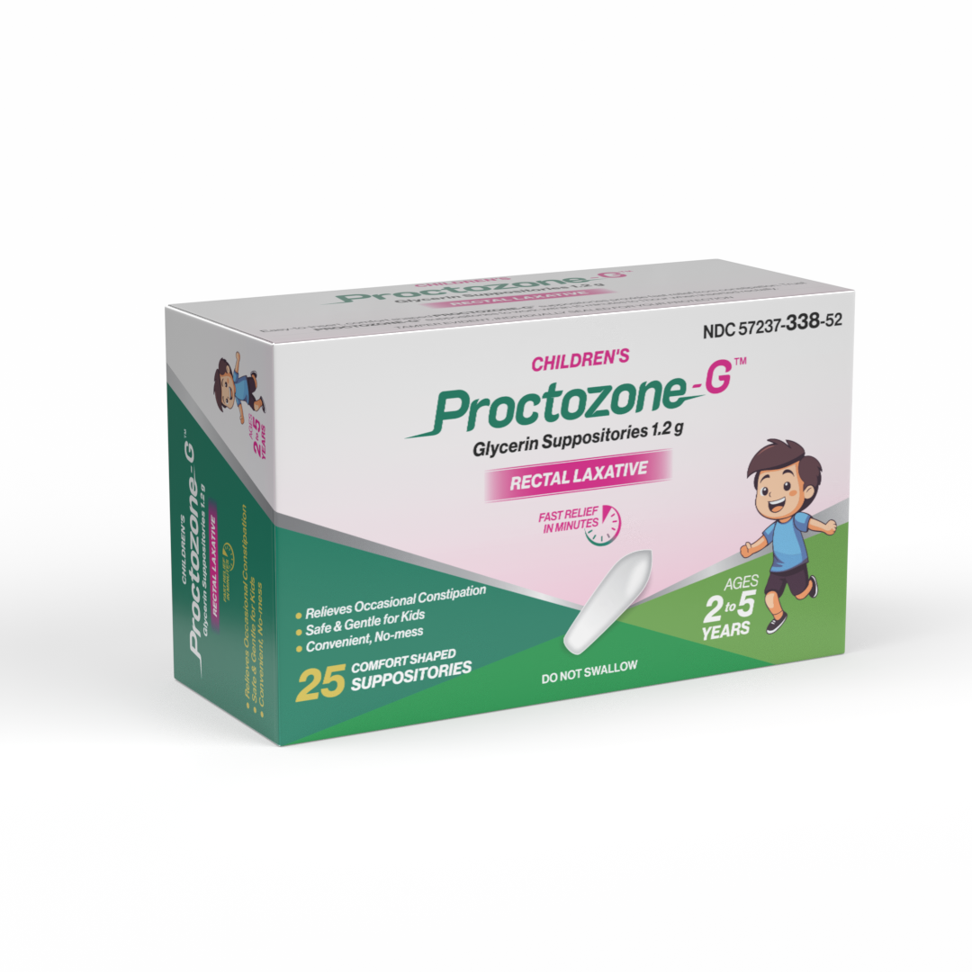 Proctozone-G™ Glycerin Suppositories 1.2 g (Pediatric)
