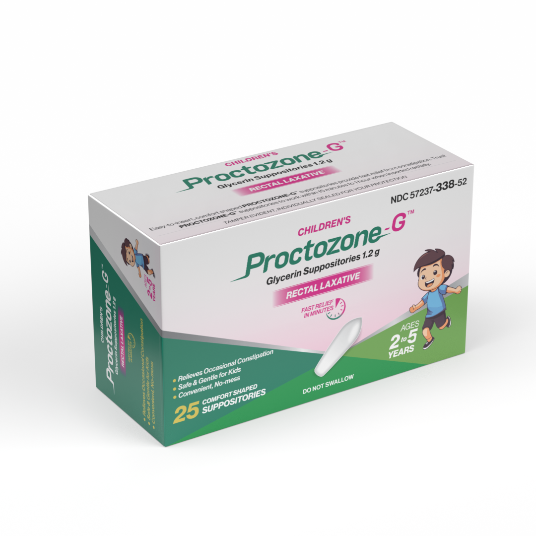 Proctozone-G™ Glycerin Suppositories 1.2 g (Pediatric)